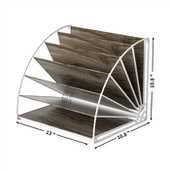 6- slāņa balta rāmja ventilatora formas glabāšanas bagāžnieka birojs un galda organizators failiem